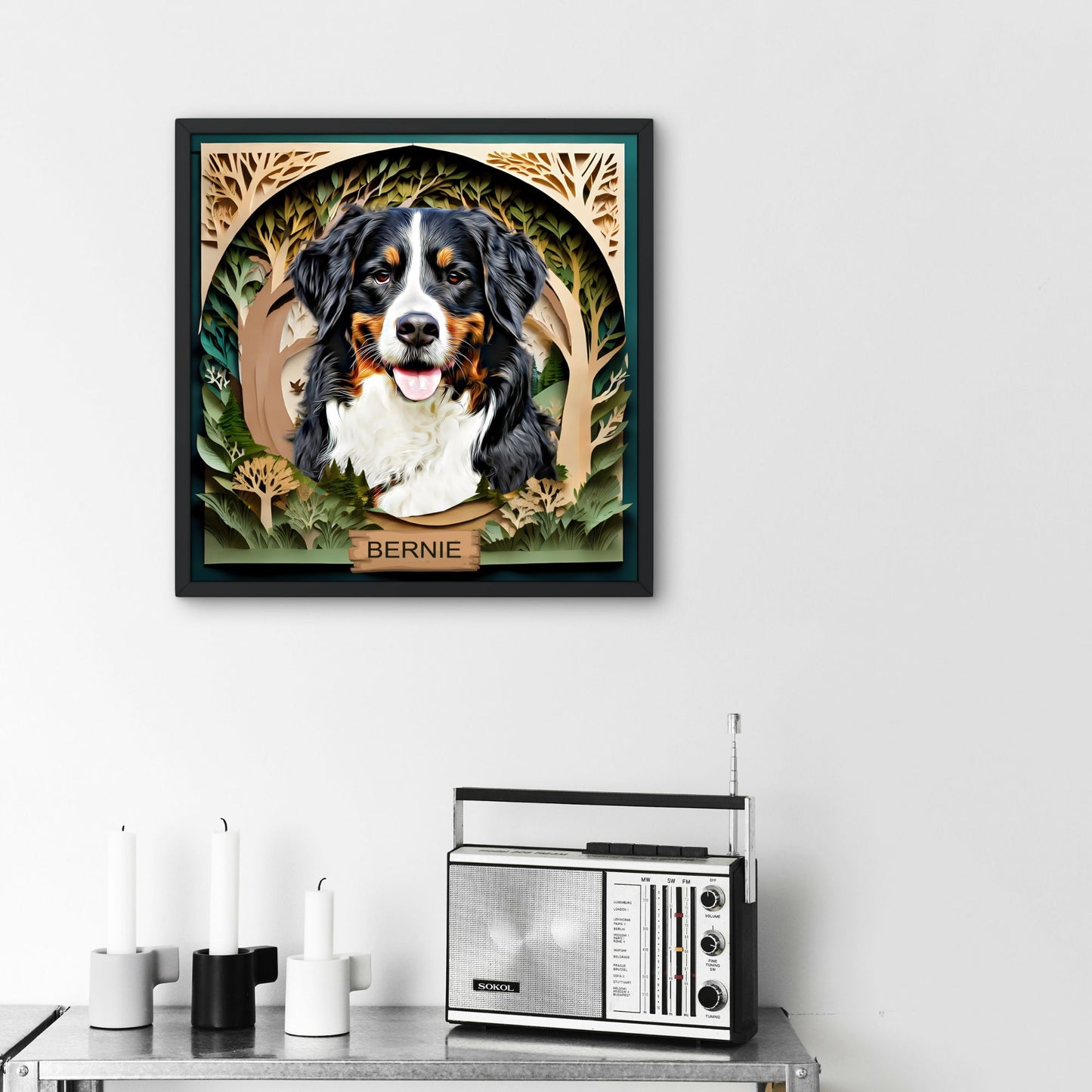 Custom Airbrushed Pet Portrait - Forest Theme