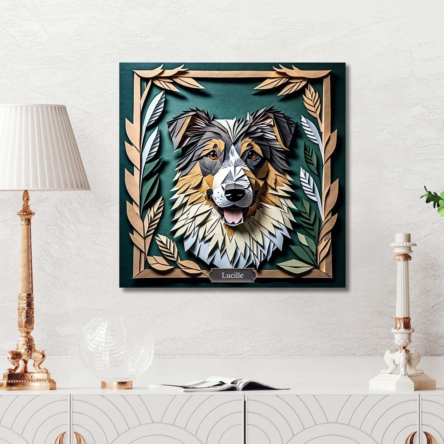 Australian Shepherd Lover Art, 3D Illusion Dog Owner Gift