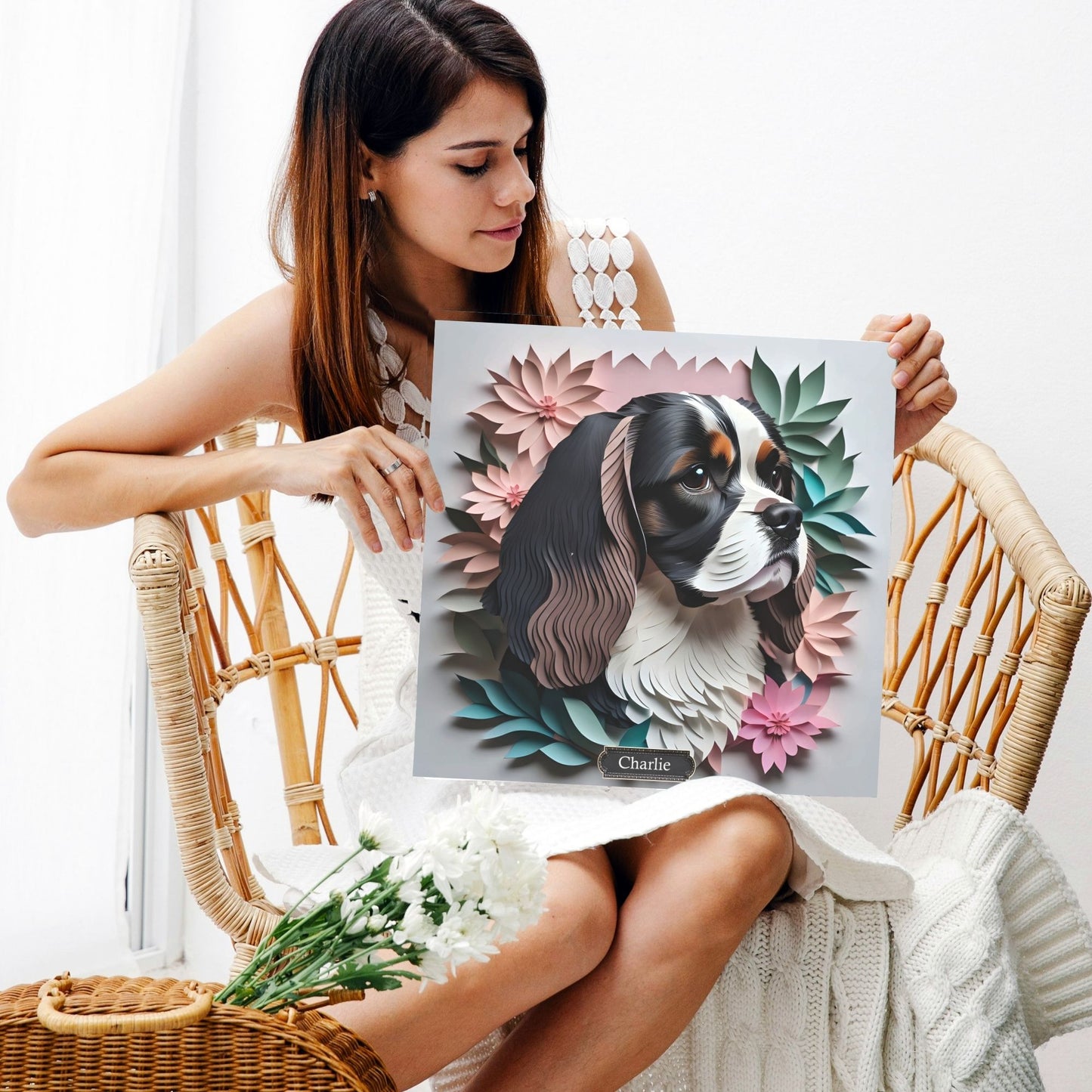 Cavalier King Charles Spaniel Canvas Wrap - 3D Illusion Cavalier Memorial