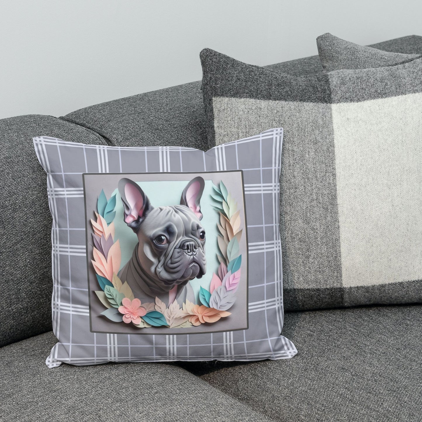 French Bulldog Square Pillow - French Bulldog Owner Birthday or Housewarming Gift