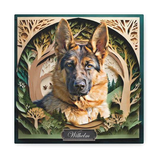 Custom Airbrushed Pet Portrait - Forest Theme