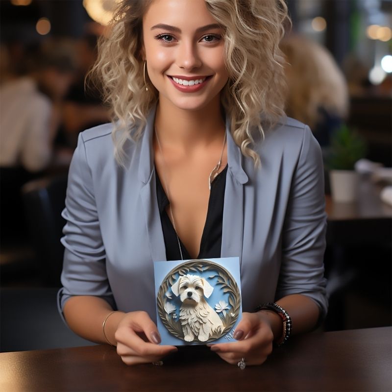 Maltese Dog Wall Art - Personalized Pet Memorial Gift