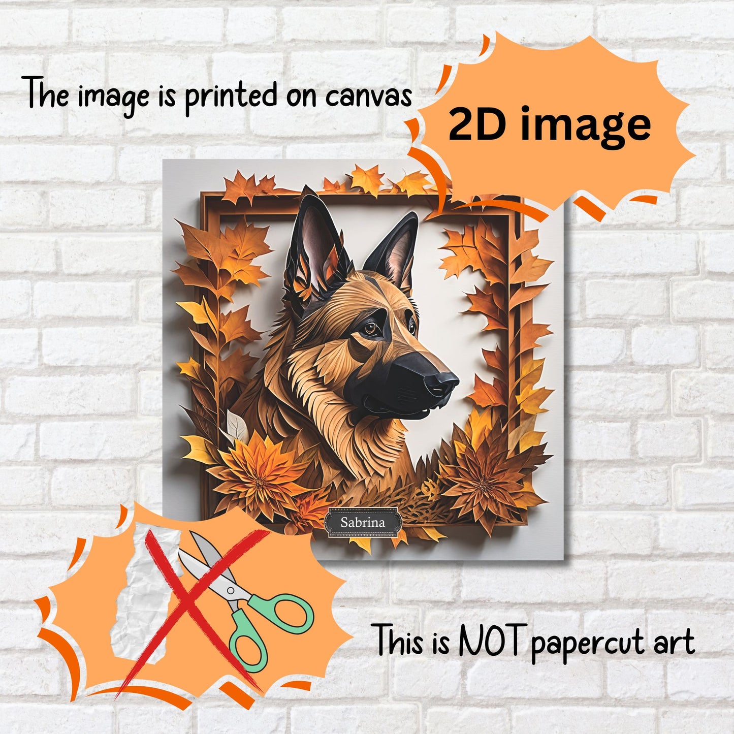 German Shepherd Fall Art - German Shepherd Memorial Gift