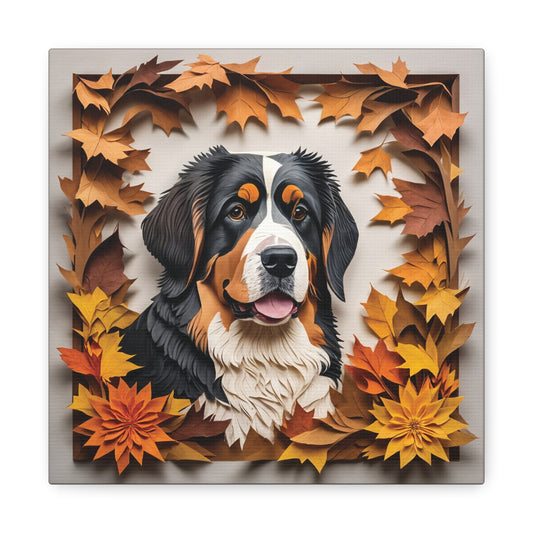 Bernese Mountain Dog Fall Portrait Print