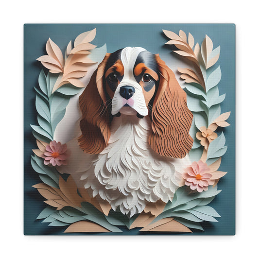 Cavalier King Charles Spaniel Canvas Print -  Name Personalization Cavalier Memorial