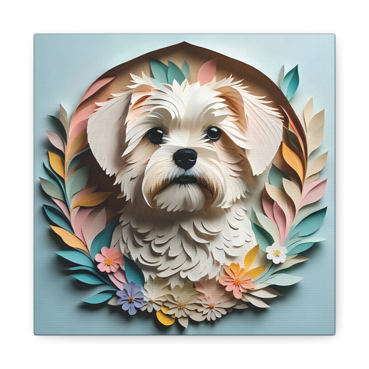Custom Maltese Dog Print - 3D Illusion Pet Portrait