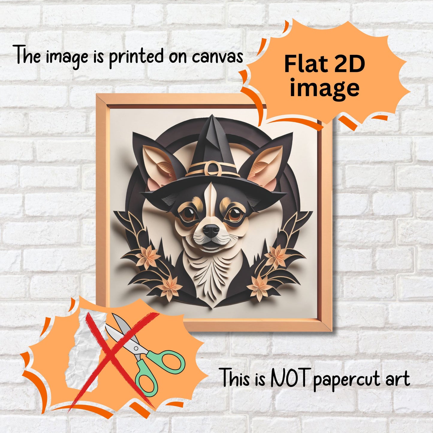 Halloween Chihuahua Canvas Print - Fall Holiday Décor or Gift for a Chihuahua Lover
