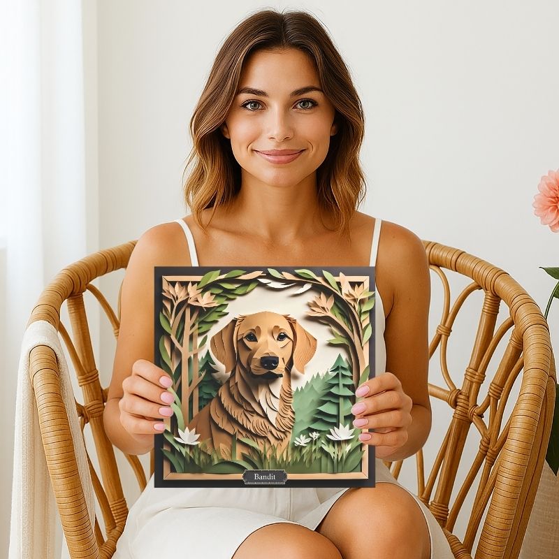 Yellow Labrador Memorial Canvas - Dog Remembrance Wall Art