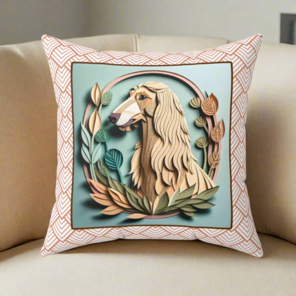 Afghan Hound Square Pillow - Afghan Hound Owner Birthday or Housewarming Gift