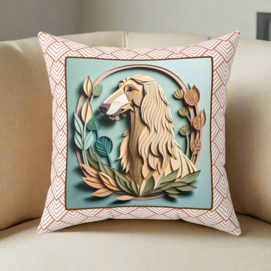 Afghan Hound Square Pillow - Afghan Hound Owner Birthday or Housewarming Gift