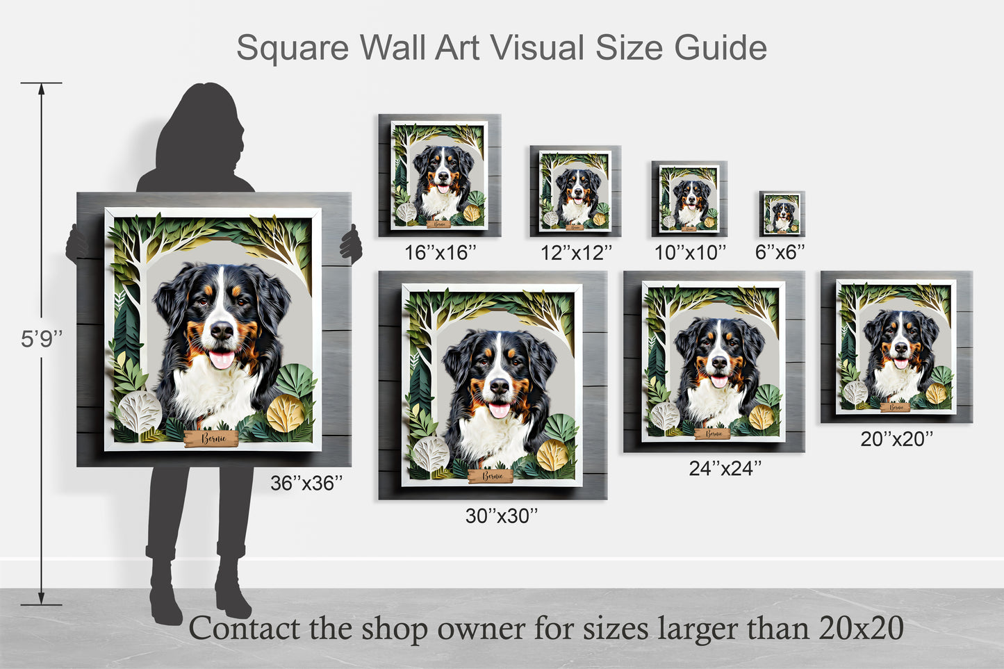Custom Airbrushed Pet Portrait - Nature Theme