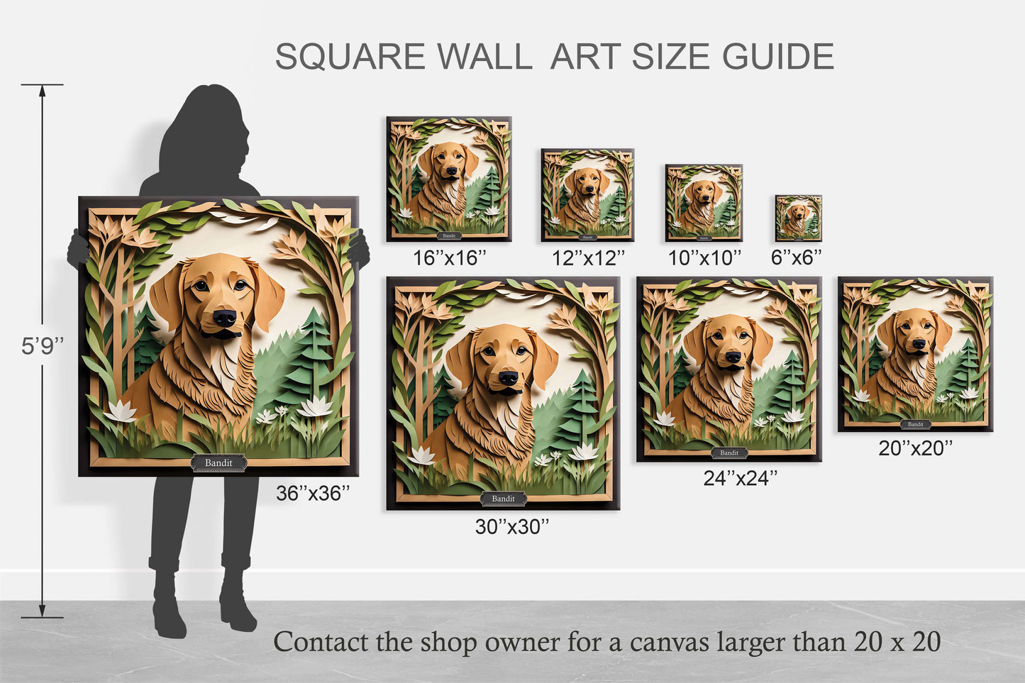 Yellow Labrador Memorial Canvas - Dog Remembrance Wall Art