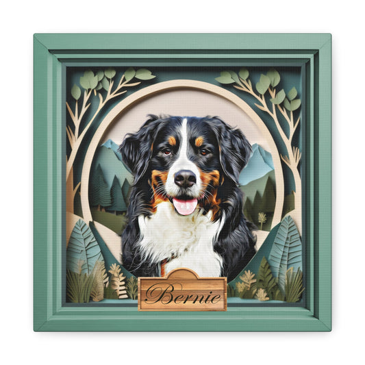 Custom Airbrushed Pet Portrait - Mountain Theme