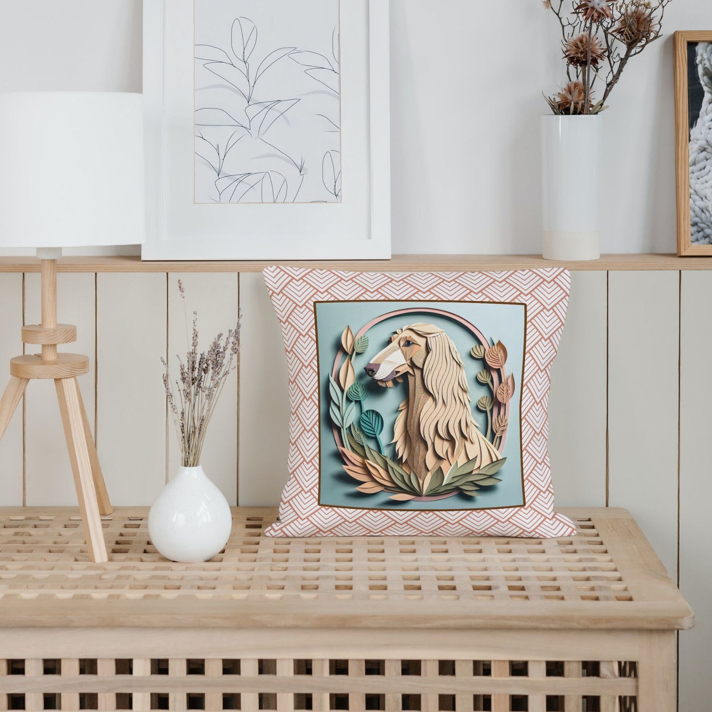 Afghan Hound Square Pillow - Afghan Hound Owner Birthday or Housewarming Gift