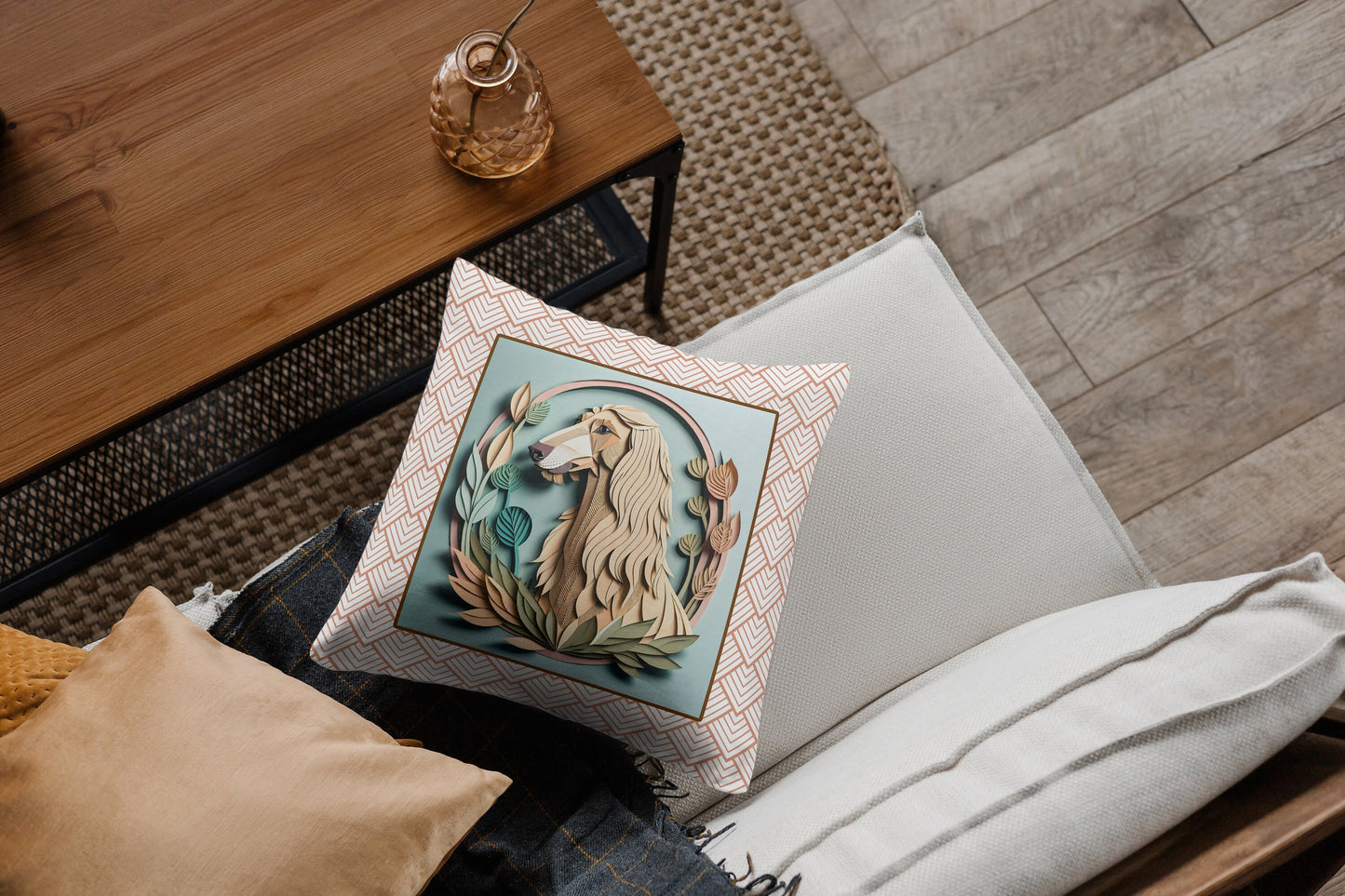 Afghan Hound Square Pillow - Afghan Hound Owner Birthday or Housewarming Gift