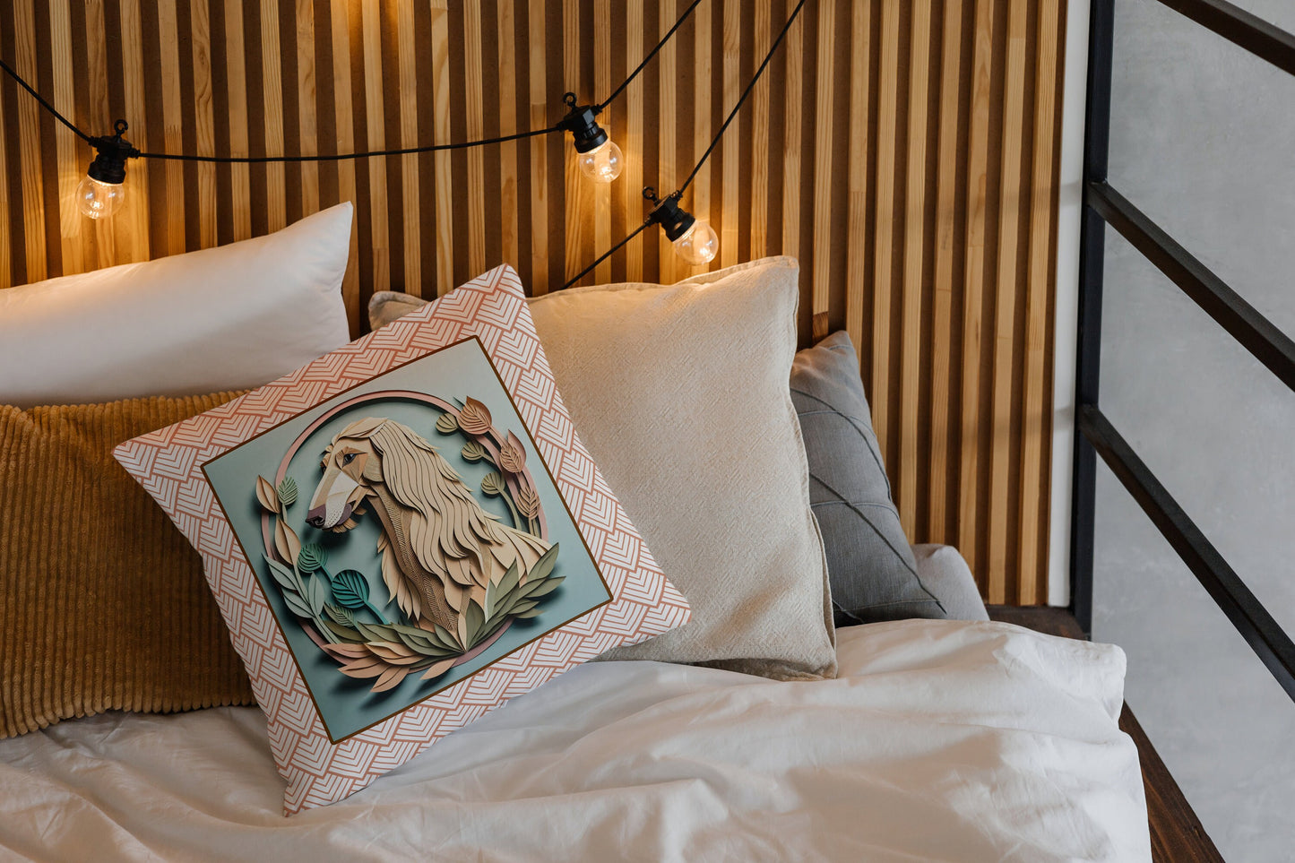 Afghan Hound Square Pillow - Afghan Hound Owner Birthday or Housewarming Gift